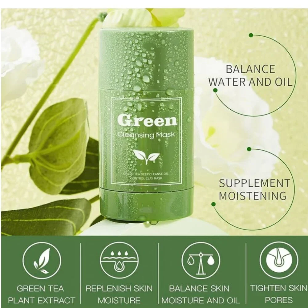 NEW 2 Sticks Green Tea Mask Sticks Sealed Oil Control 1.42oz X2 Total almost 3oz